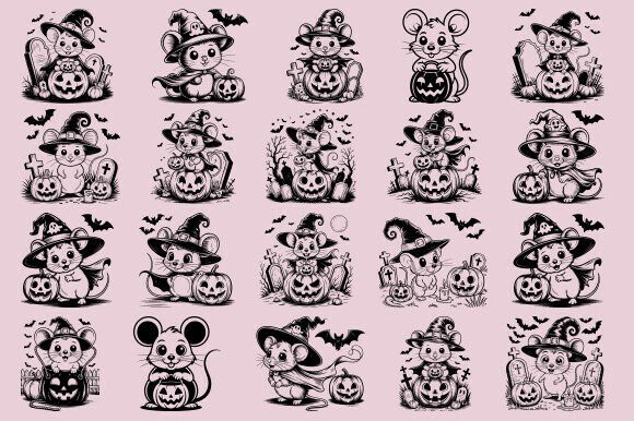 Download Cute Halloween Mouse Svg Bundle - Premium Resources